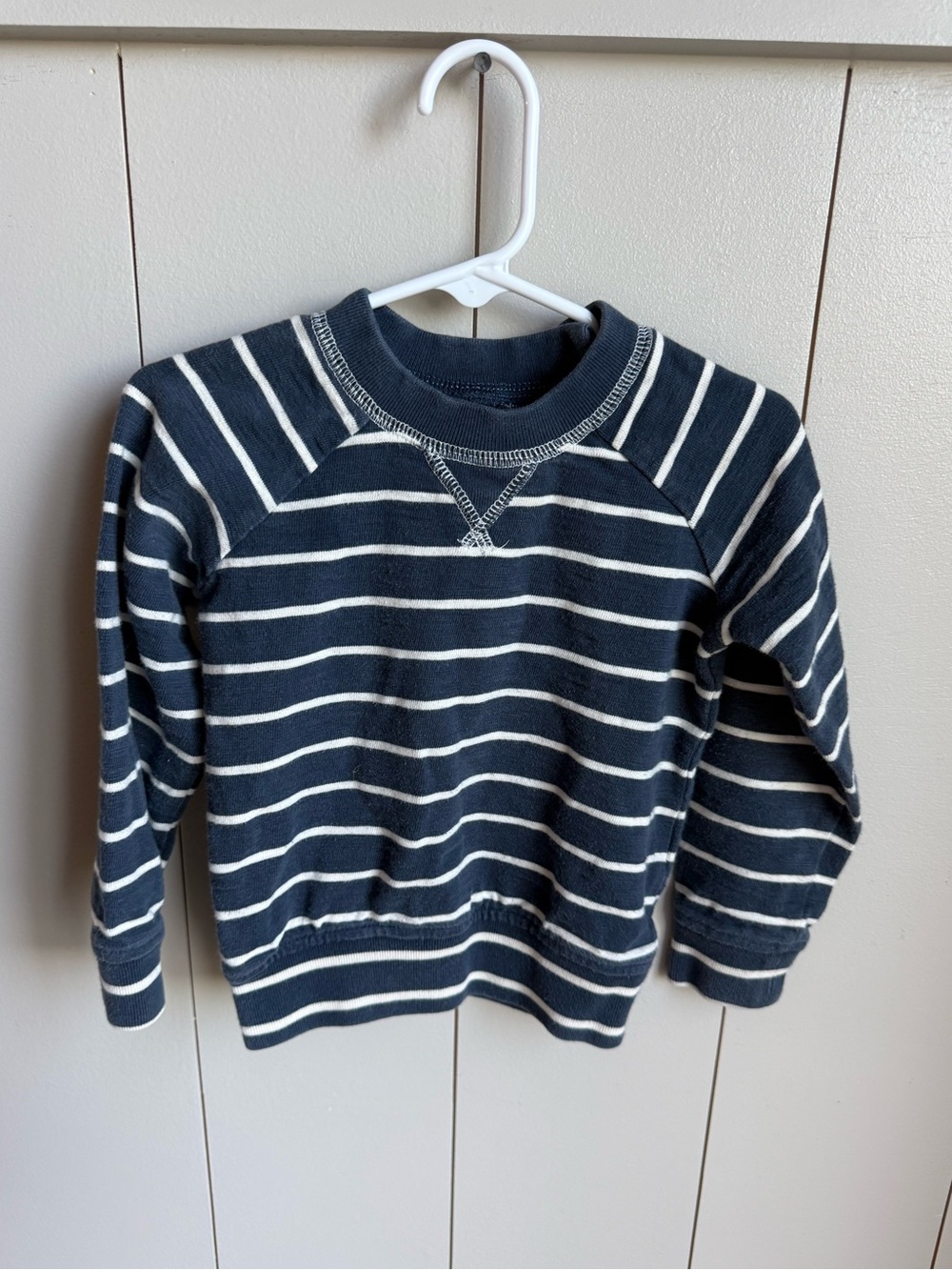 Mini Boden 18-24 month Blue Striped Sweatshirt